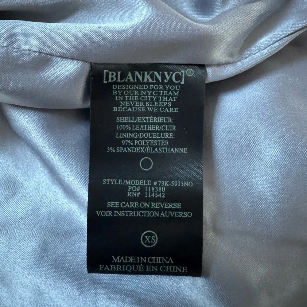 Blank NYC Gray Suede Leather Moto Jacket with Belt - Picture 7 of 9